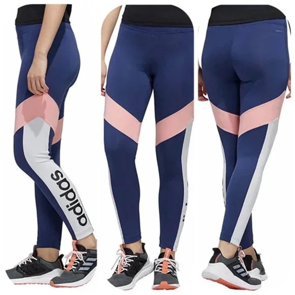 Adidas Climalite High waist Pocket Colorblock Tights Colorblock Womens XS